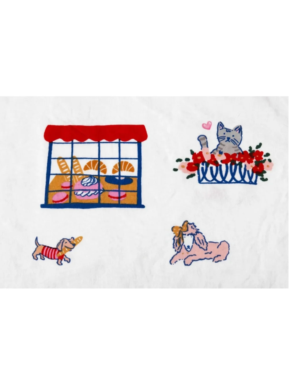 Pillowfort Patisserie Pets Twin Sheet Set & Plush Throw Blanket Bundle NEW
